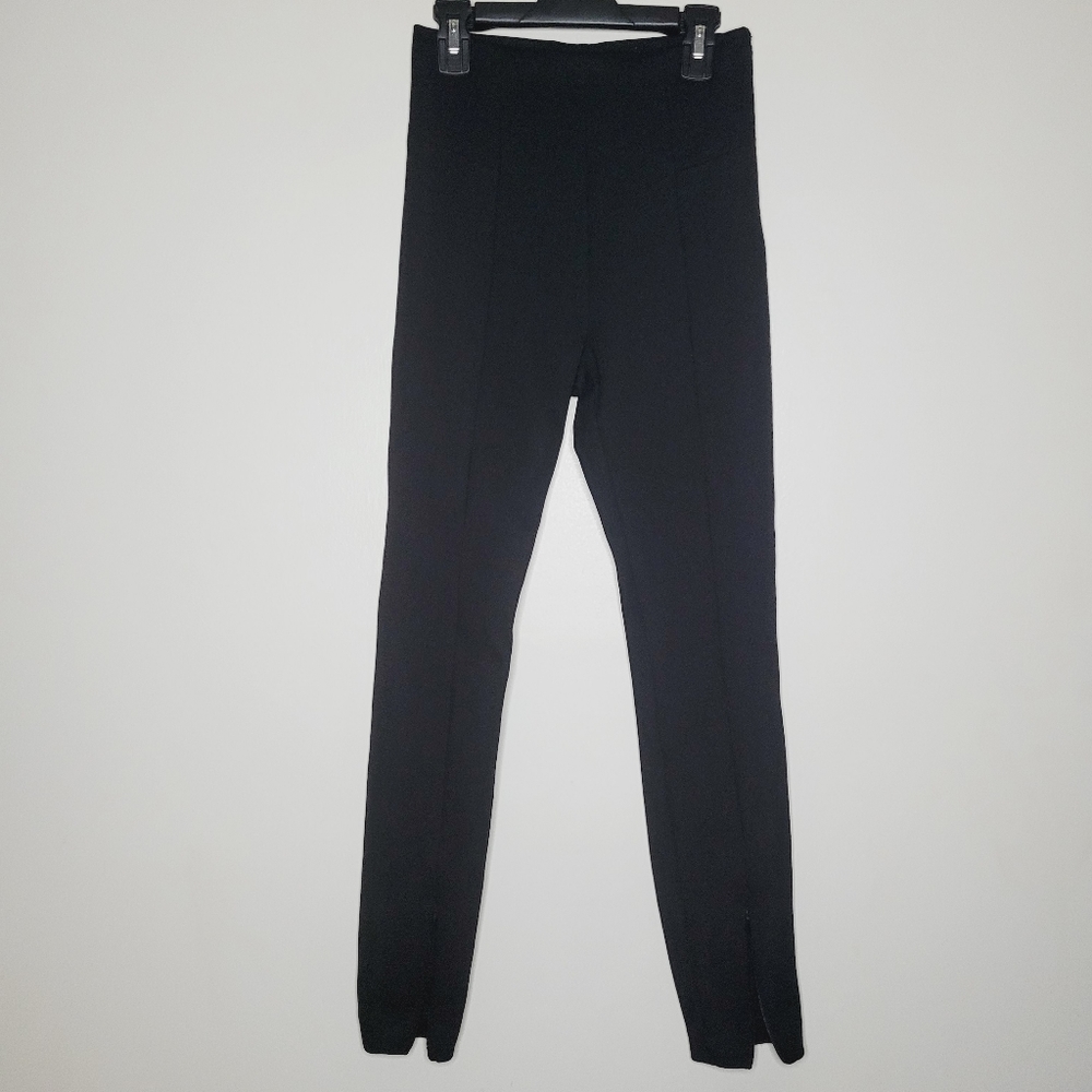 Good American Boss Skinny Pant High Rise Black Zip Closure Size 1 Preppy Office